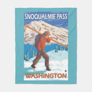 Couverture Polaire Skis de transport de neige de skieur - passage de