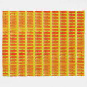 Couverture Polaire Skis rouge sur jaune (Devant (Horizontal))