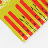 Couverture Polaire Skis rouge sur jaune (Coin)