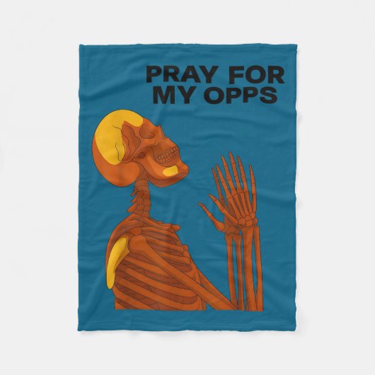 Couverture Polaire Skull Pray For My Opps 2026  (Devant)