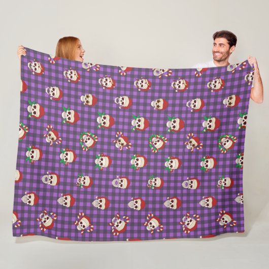 Couverture Polaire Skully Claus Plaid (En situation)