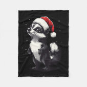 Couverture Polaire Skunk Santa Hat Funny Xmas Skunk Lovers Christmas (Devant)