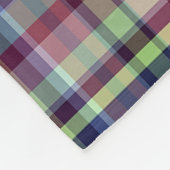 Couverture Polaire Sky Blue Navy Bourgogne Whats Preppy Madras Monogr (Coin)