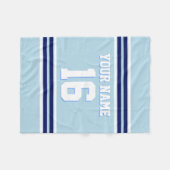 Couverture Polaire Sky Blue Navy White Team Jersey Sports Jersey (Devant (Horizontal))
