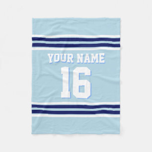 Couverture Polaire Sky Blue Navy White Team Jersey Sports Jersey