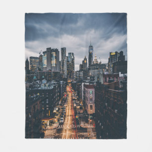 COUVERTURE POLAIRE SKYLINE VILLE VUE SUR LE PONT DE MANHATTAN