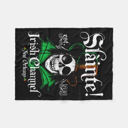 Couverture Polaire Slainte Irish Channel New Orleans St Patricks Day  (Devant (Horizontal))