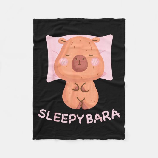 Couverture Polaire Sleeng Capybara Pajamas Nightgown Sleepybara Roden (Devant)