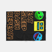 Couverture Polaire Sleep Dash Répéter le jeu vidéo Géométrie Gamer vi (Devant (Horizontal))