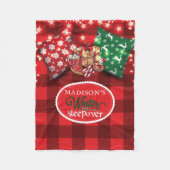 Couverture Polaire Sleepover d'hiver Fête d'anniversaire Personnalisé (Devant)