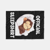 Couverture Polaire Sleepshirt Cute Sleeng Monkey Animal Lover Pajama  (Devant (Horizontal))