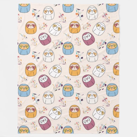 Couverture Polaire Sleepy Sloth (Devant)
