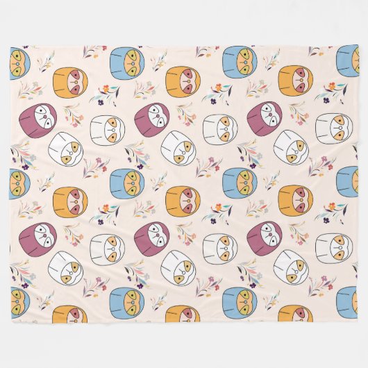 Couverture Polaire Sleepy Sloth (Devant (Horizontal))