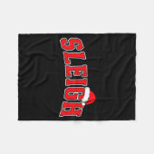 Couverture Polaire Sleigh Christmas Varsity Text With Santa Hat Famil (Devant (Horizontal))