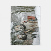 Couverture Polaire Sleigh Ride in Winter Wonderland (Devant)