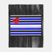 Couverture Polaire SlipperyJoe's Gay Leather Pride drapeau royal noir (Devant)