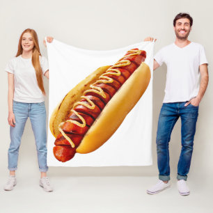 Couverture Polaire SlipperyJoe's hot dog vibrant été niché dans un pa