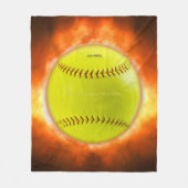 Couverture Polaire SlipperyJoe's jaune balle de feu de balle de feu r (Devant)