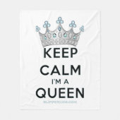 Couverture Polaire SlipperyJoe's Keep Calm Queen couronne joyaux a (Devant)
