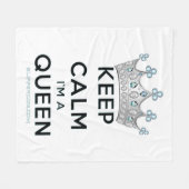 Couverture Polaire SlipperyJoe's Keep Calm Queen couronne joyaux a (Devant (Horizontal))