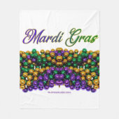 Couverture Polaire SlipperyJoe's Mardi Gras Colliers en perles violet (Devant)