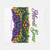 Couverture Polaire SlipperyJoe's Mardi Gras Colliers en perles violet (Devant (Horizontal))