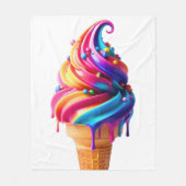 Couverture Polaire SlipperyJoe's vibrante crème glacée cone classique (Devant)