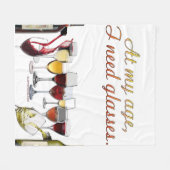 Couverture Polaire SlipperyJoe's Vins Verres de raisins fermentés vin (Devant (Horizontal))