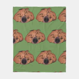 Couverture Polaire Sloth Art, couchette en fentes couchant