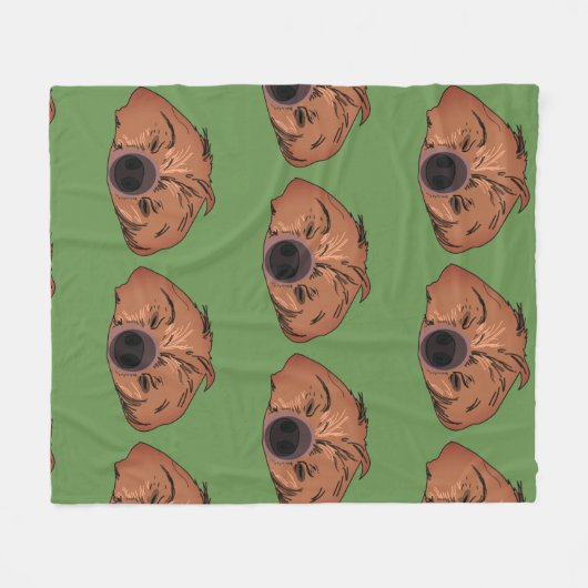 Couverture Polaire Sloth Art, couchette en fentes couchant (Devant (Horizontal))