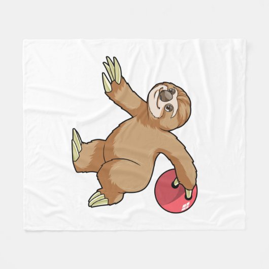 Couverture Polaire Sloth at Bowling avec Bowling ball (Devant (Horizontal))