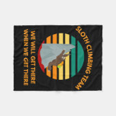 Couverture Polaire Sloth Climbing Team We Will Get There When We Get  (Devant (Horizontal))