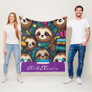 Couverture Polaire Sloth Gamer