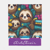 Couverture Polaire Sloth Gamer (Devant)