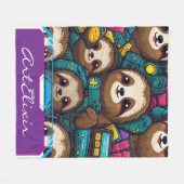 Couverture Polaire Sloth Gamer (Devant (Horizontal))