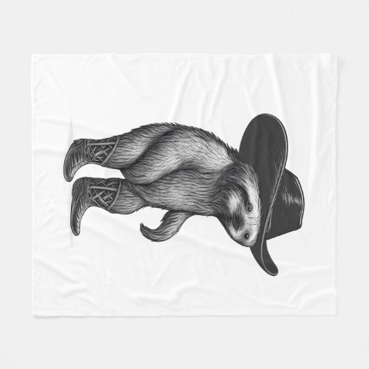 Couverture Polaire Sloth Howdy Sloth (Devant (Horizontal))