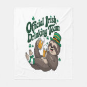Couverture Polaire Sloth Irish Drinking St Patrick's Day (Devant)