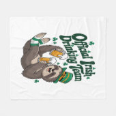 Couverture Polaire Sloth Irish Drinking St Patrick's Day (Devant (Horizontal))