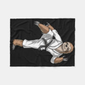 Couverture Polaire Sloth Karate Kickboxing Taekwondo Muay Thai Martia (Devant (Horizontal))