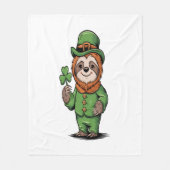 Couverture Polaire Sloth St Patrick's Day Irish Lucky (Devant)
