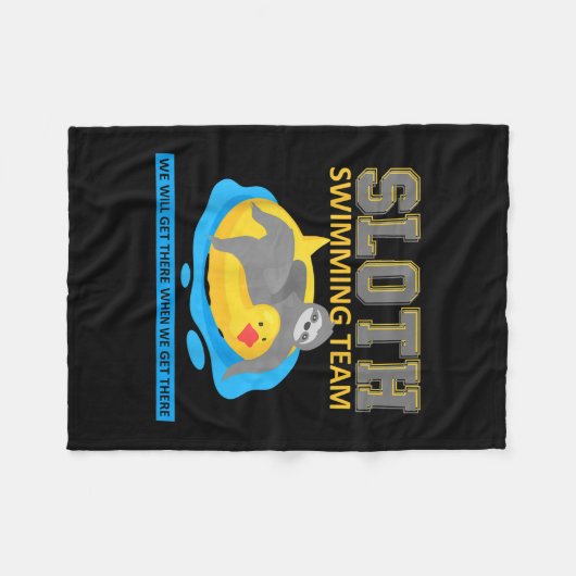 Couverture Polaire Sloth Swim Team Swim Team Funny Cadeau (Devant (Horizontal))