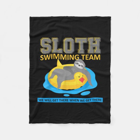 Couverture Polaire Sloth Swim Team Swim Team Funny Cadeau (Devant)
