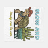 Couverture Polaire Slow and Steady Motivation Turtle Illustration (Devant (Horizontal))