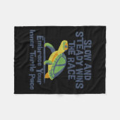 Couverture Polaire Slow Steady Wins The Race Inner Turtle Pace Funny  (Devant (Horizontal))