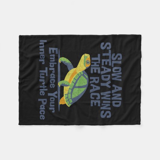Couverture Polaire Slow Steady Wins The Race Inner Turtle Pace Funny  (Devant (Horizontal))