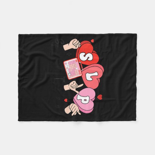 Couverture Polaire Slp Valentine's Day Speech Language Pathologist St (Devant (Horizontal))