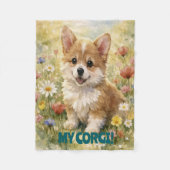 Couverture Polaire Small Corgi Customized Blanket (Devant)