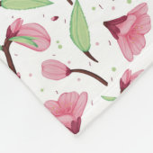 Couverture Polaire Small Scale Pink Cherry Blossom Floral Pattern (Coin)