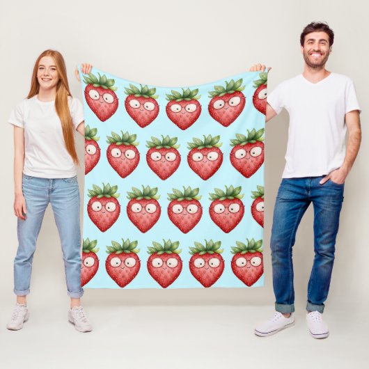Couverture Polaire Smart Fraise (En situation)