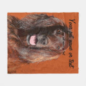 Couverture Polaire Smart Irish Setter Dog (Devant (Horizontal))
